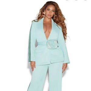 NWT Ivy Park 3 Stripe Suit Mint Green